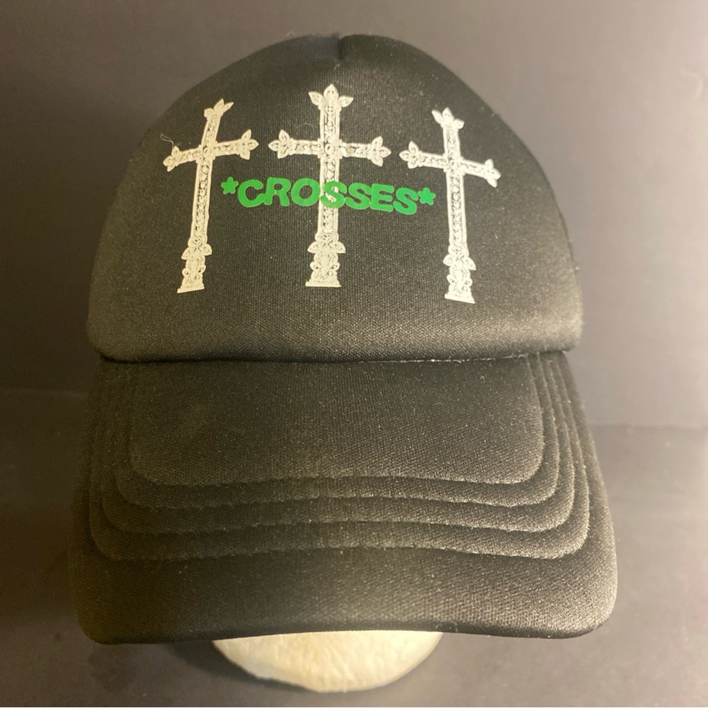 MNML Crosses Trucker Cap - Black Snap Back Mesh
